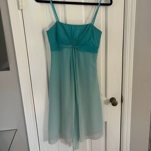 Vintage Y2k BCBG Blue flowy fairy midi dress asymmetrical hem size 0